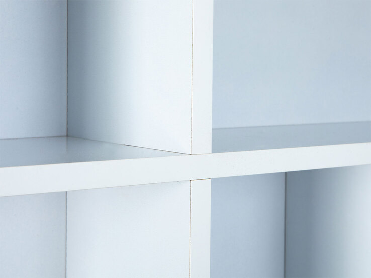 Sammlervitrine PETER 70x70x13 cm Schwarz/Weiß
