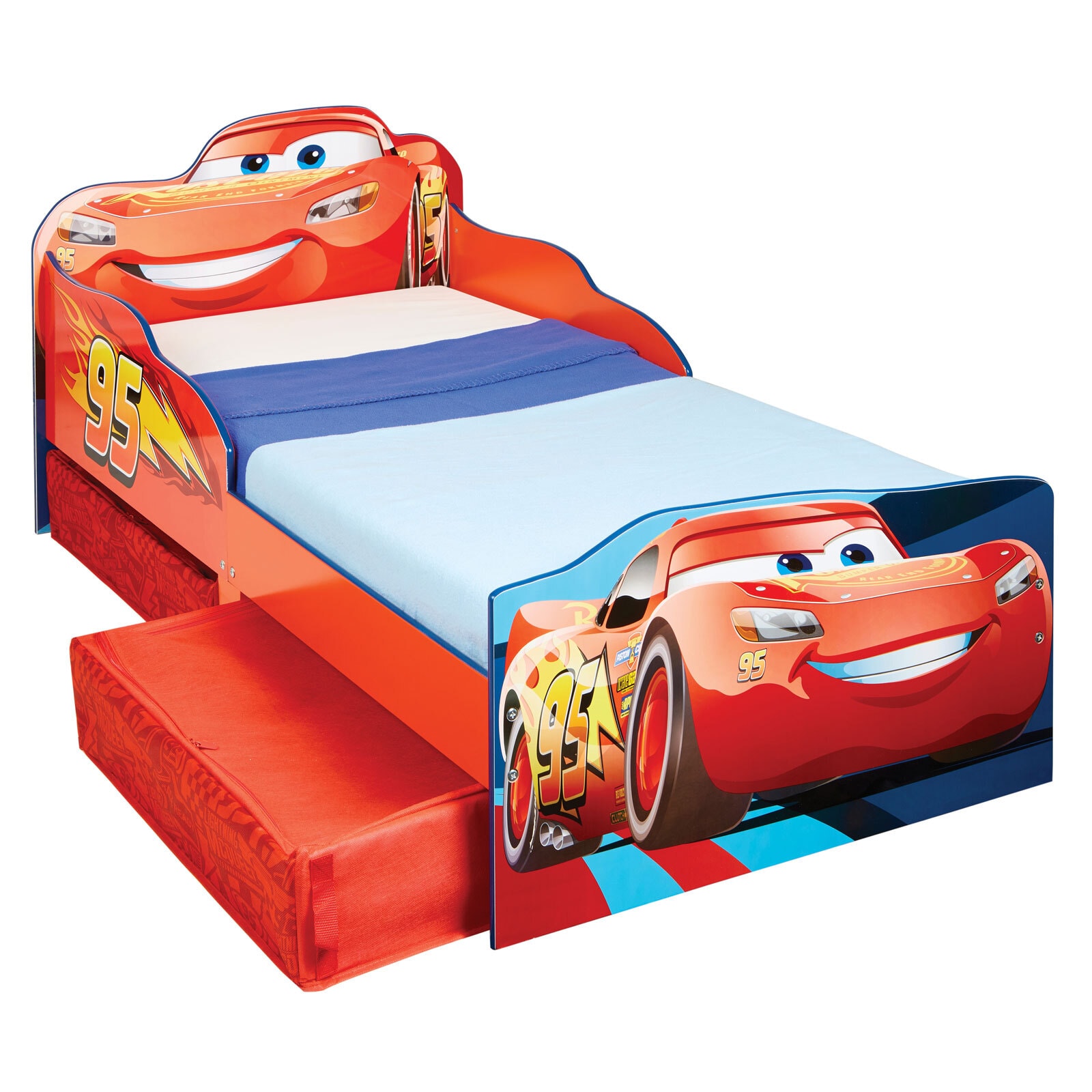 moose Klein-Kinderbett DISNEY CARS 70 x 140 cm rot/ mehrfarbig