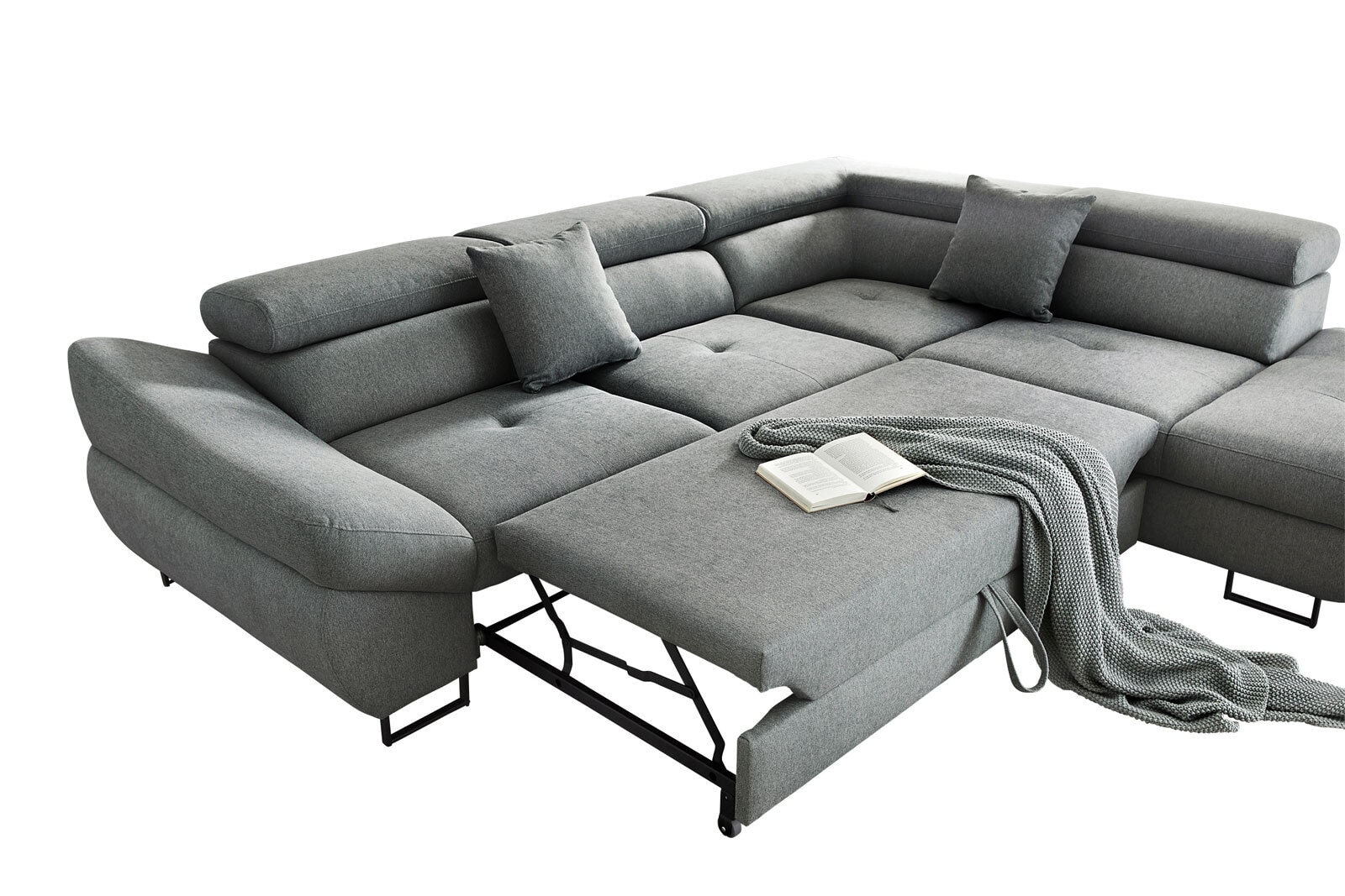 Ecksofa FABIO 280 x 235 cm Primo grau