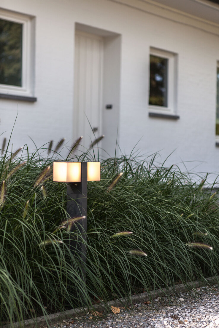 ECO-LIGHT LED Wegeleuchte CUBA 2-flg anthrazit
