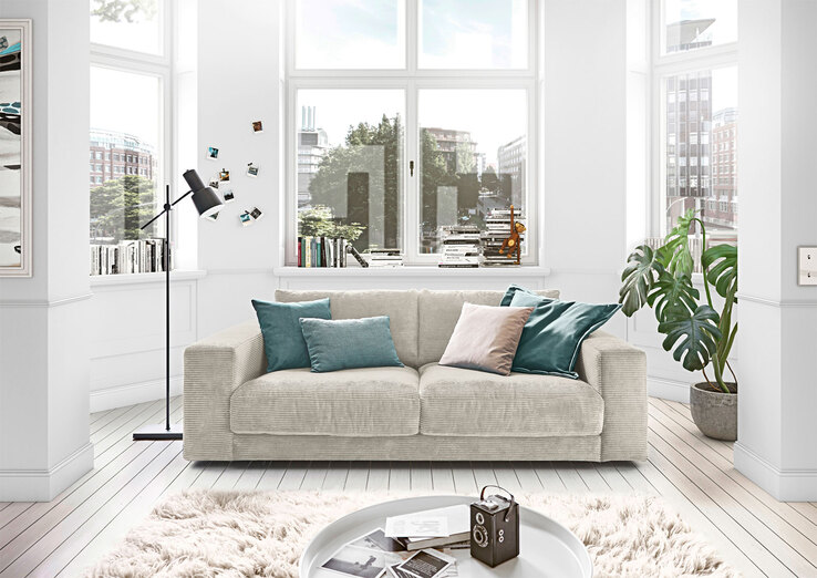 Ole Gunderson Sofa 2-Sitzer SEVENTIES 230 cm Cord nature