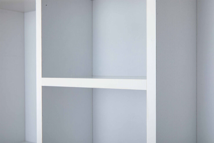 Sammlervitrine LENNY 66,5x66,5x13,7 cm Schwarz/Weiß