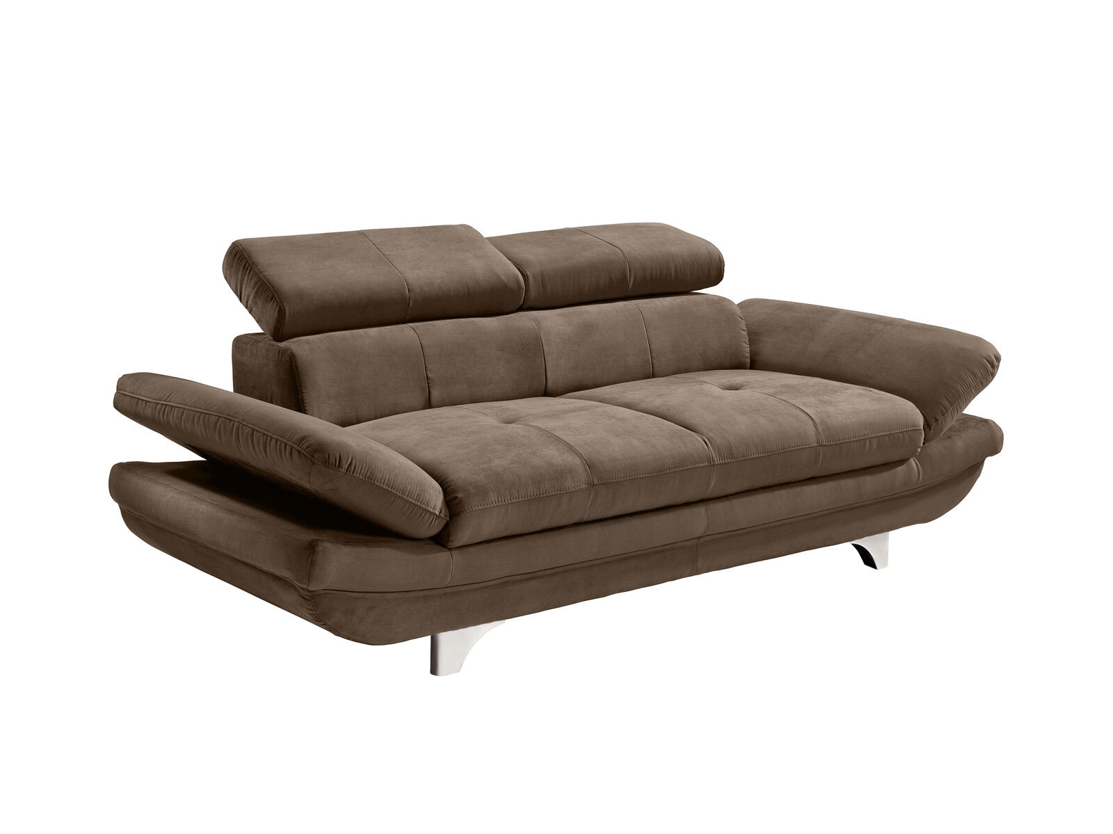 Sofa 2-Sitzer COTTA 104 x 218 cm Stoffbezug braun
