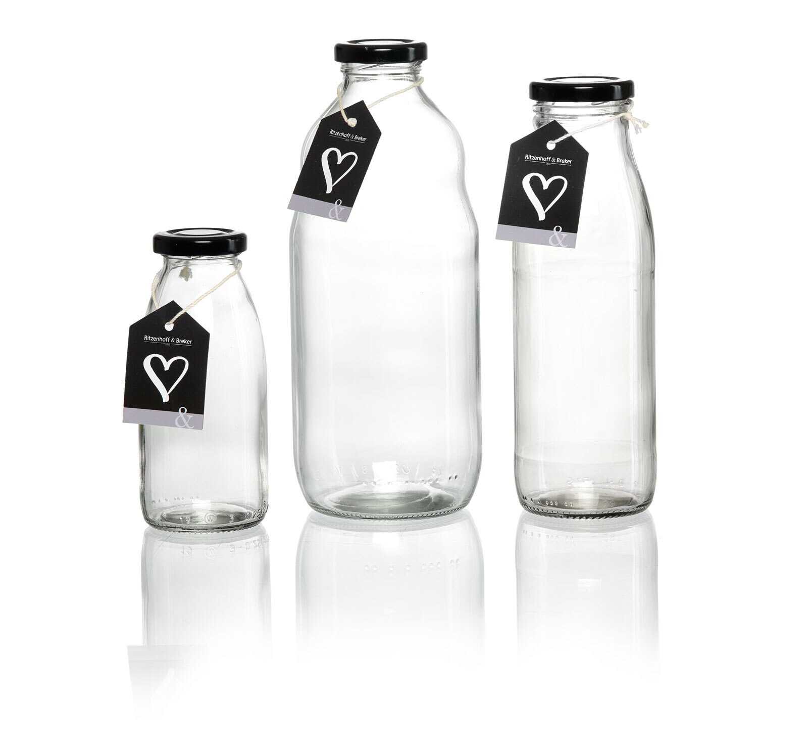 Ritzenhoff & Breker Vorratsflasche MARA 1000 ml rund Glas