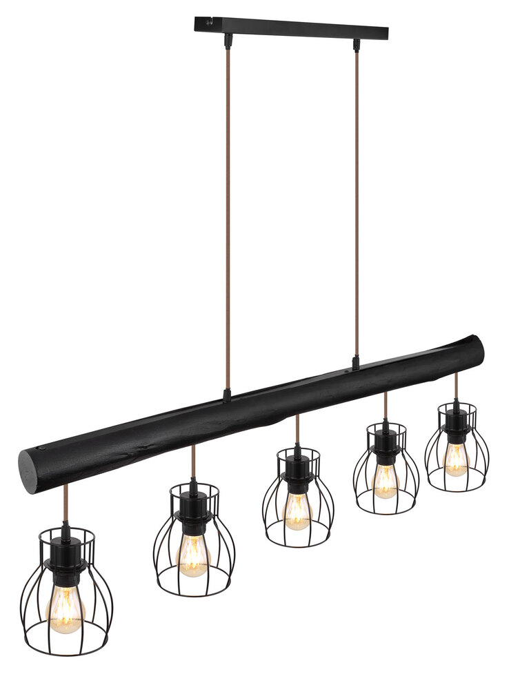 GLOBO Retrofit Balkenpendel MINA 104 cm schwarz