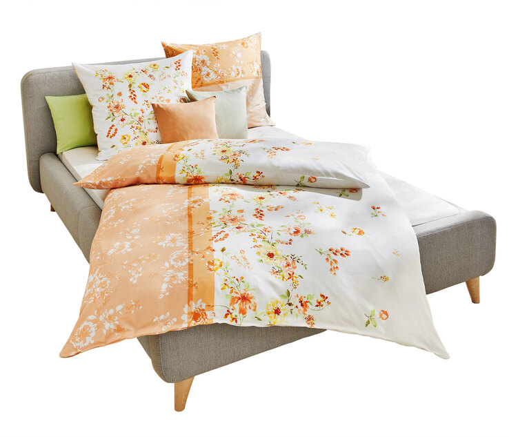 kaeppel Satin-Bettwäsche FELICIA 135 x 200 cm apricot