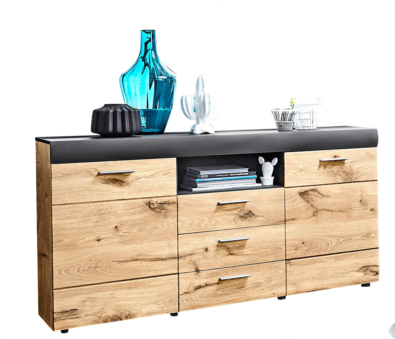 CASAVANTI Sideboard CANNES 160 x 89 cm Viking Oak/ Graphit