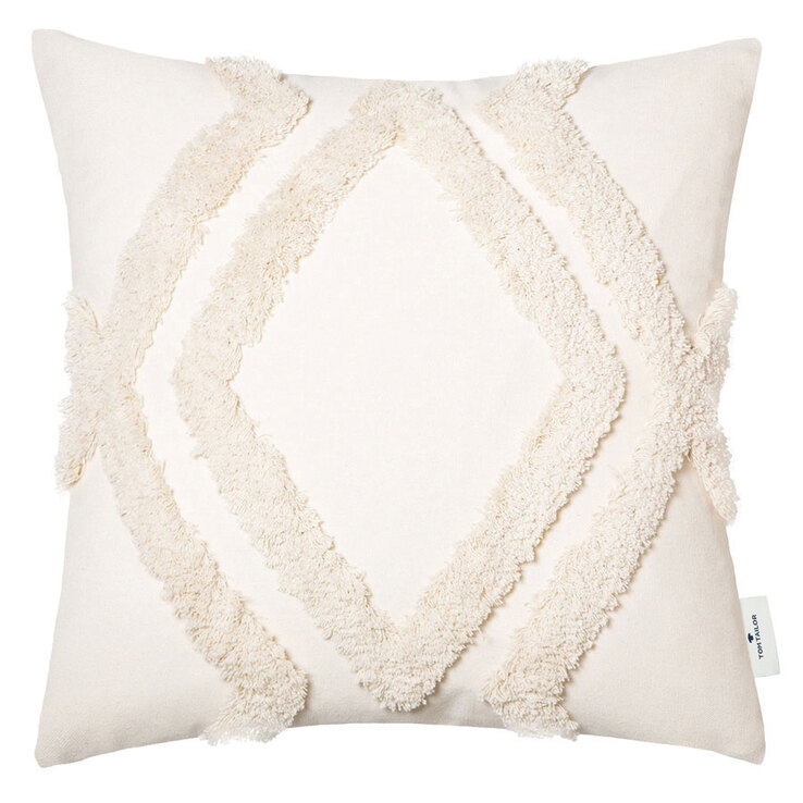 TOM TAILOR Kissenhülle T-FLUFFY R 45 x 45 cm natur 
