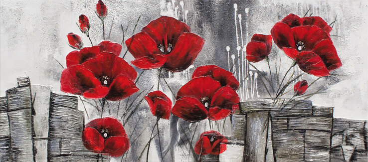BÖNNINGHOFF Bild MOHNBLUMEN 140 x 60 cm