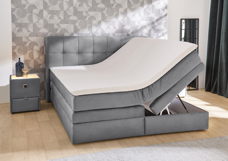 Boxspringbett AMY 180 x 200 cm grau