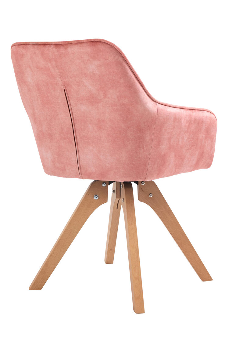 CASAVANTI Armlehnstuhl Samtvelours rosa/natur