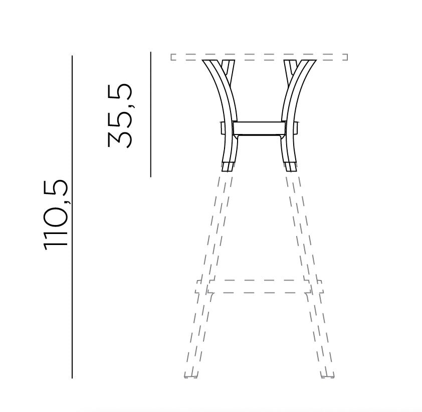 NARDI Erweiterung KIT für Tisch COMBO HIGH terra