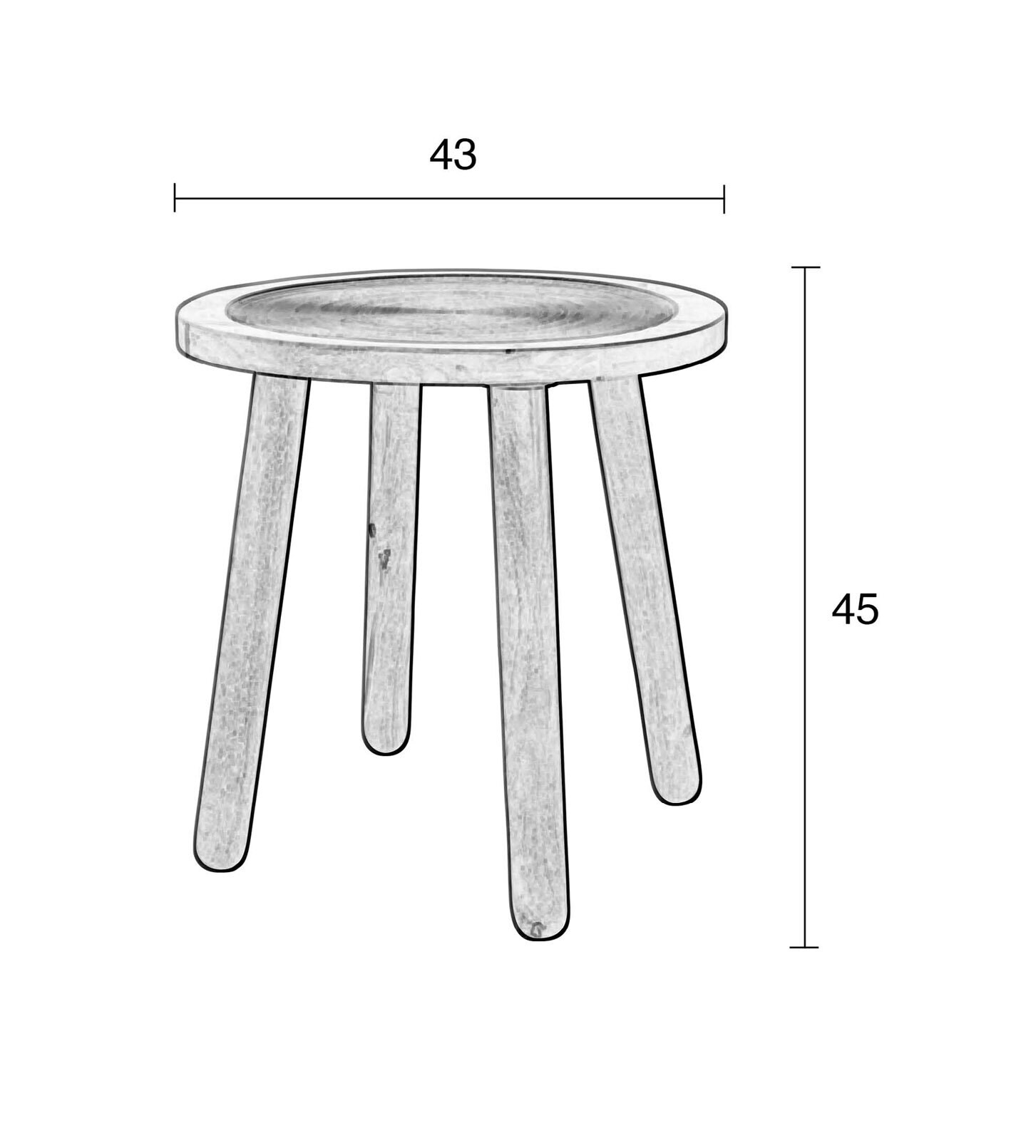 zuiver Beistelltisch DRENDRON S 43 x 45 cm 