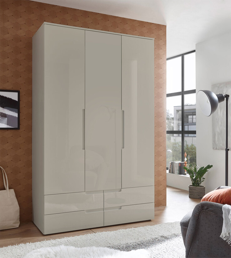 self Kleiderschrank JENNA 3-türig champager