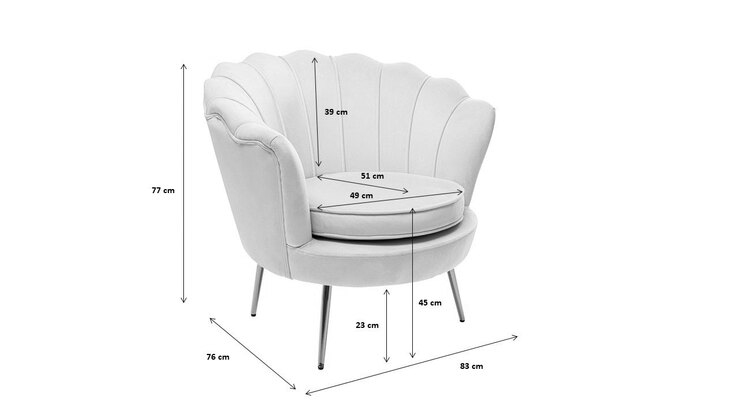 KARE DESIGN Cocktailsessel WATER LILY cremeweiß