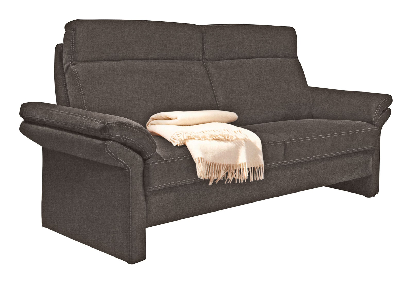 LASCONDO Sofa 2-Sitzer MAXIM I 158 cm Stoffbezug orlando stonegrau