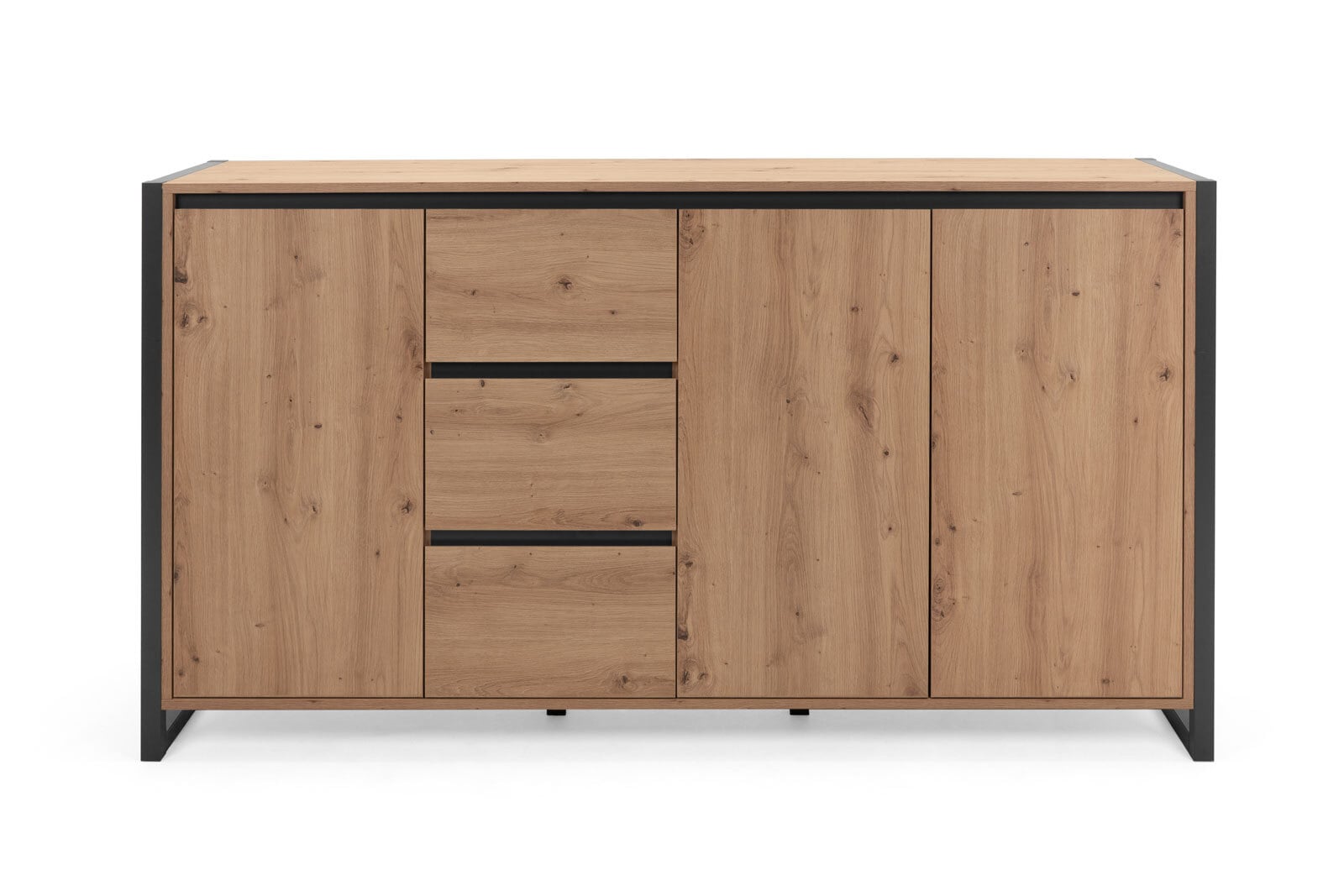 Sideboard DENVER 160 x 88 cm braun/ grau