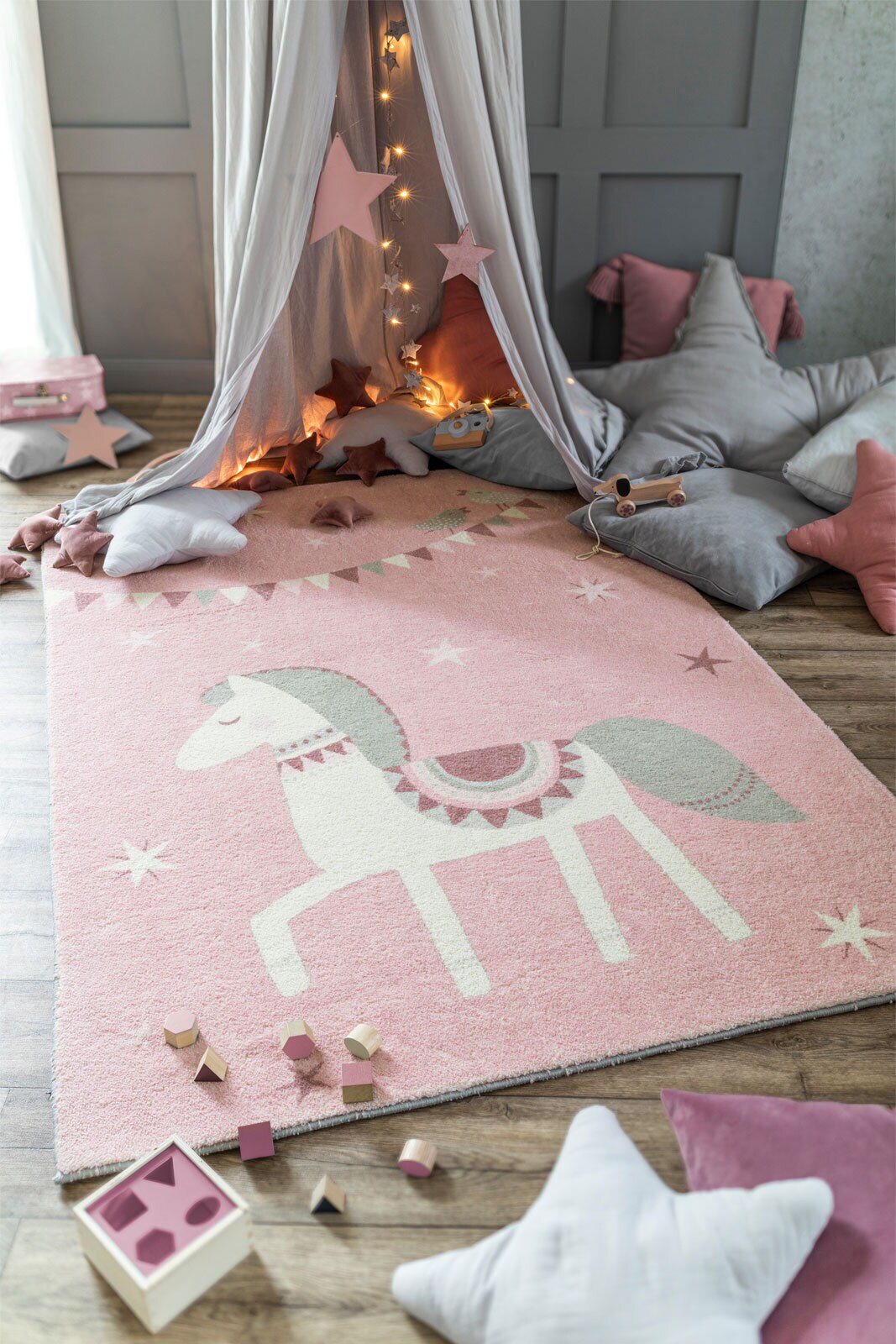 LUXOR living Kinderteppich LOTTI 120 x 170 cm rosa