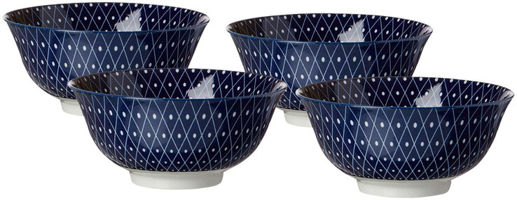 Ritzenhoff & Breker Schale ROYAL REIKO 4er Set blau/ weiß
