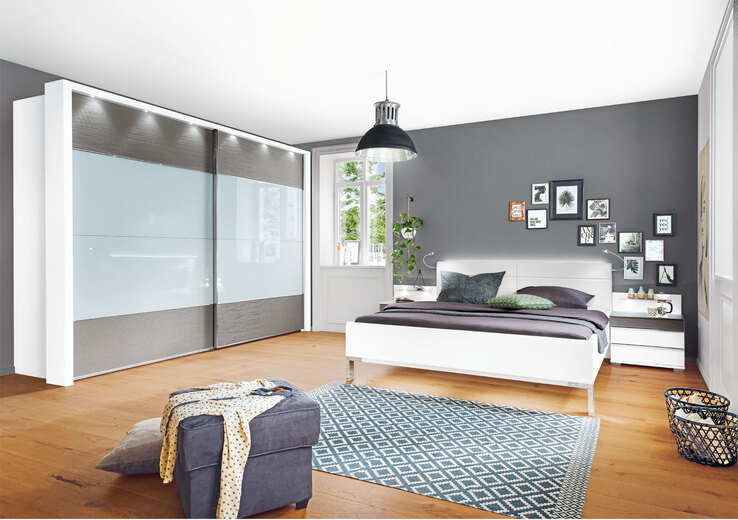 MONDO Futonbett CASSANO PLUS 180 x 200 cm Holznachbildung weiß