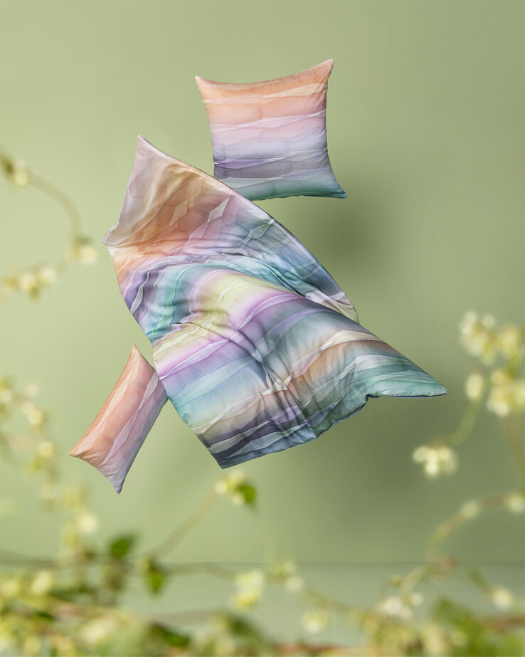 ESTELLA Mako-Satin-Bettwäsche DOMINO 135 x 200 cm mehrfarbig