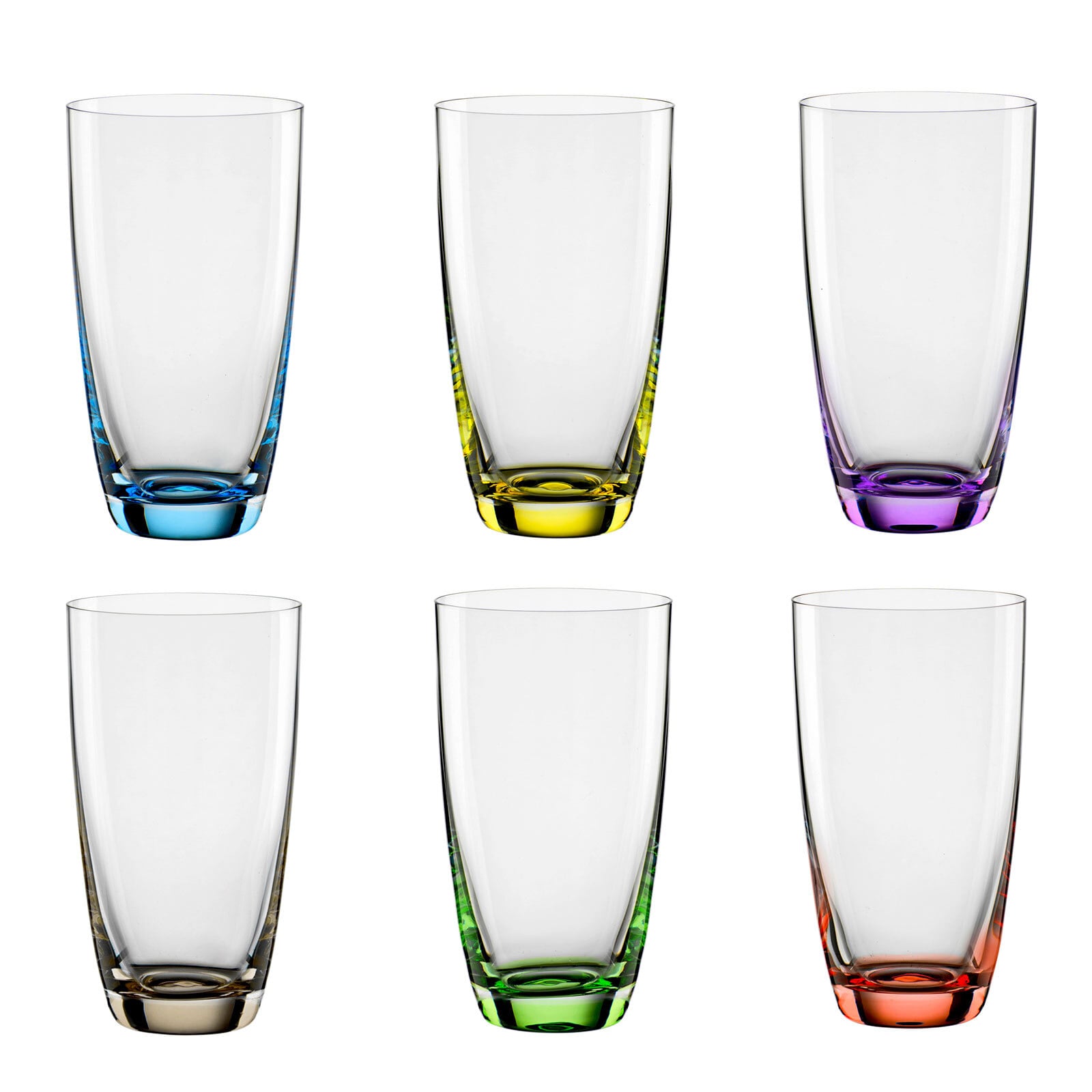 BOHEMIA SELECTION Longdrinkglas VIVA COLORI 6er Set - je 350 ml