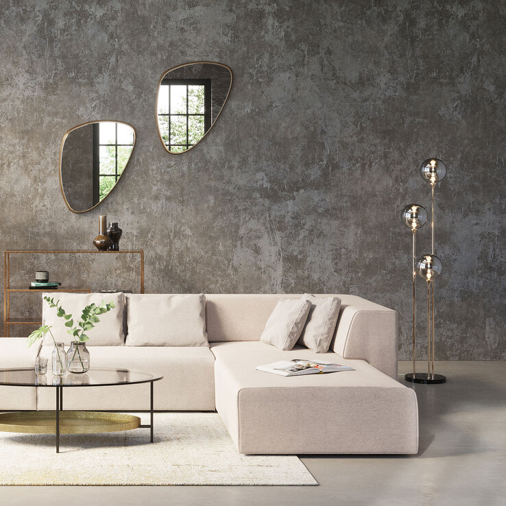 KARE DESIGN Retrofit Stehlampe AL CAPONE TRE 176 cm goldfarbig