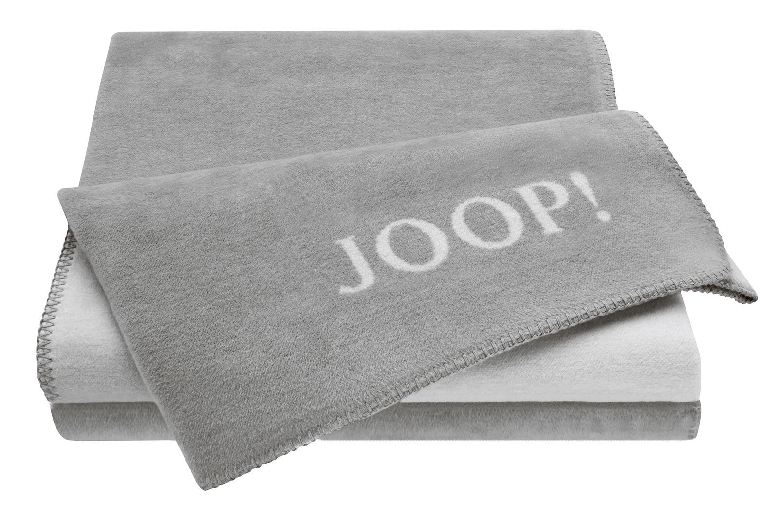 JOOP! Wohndecke UNI DOUBLEFACE 150 x 200 cm grau/hellgrau