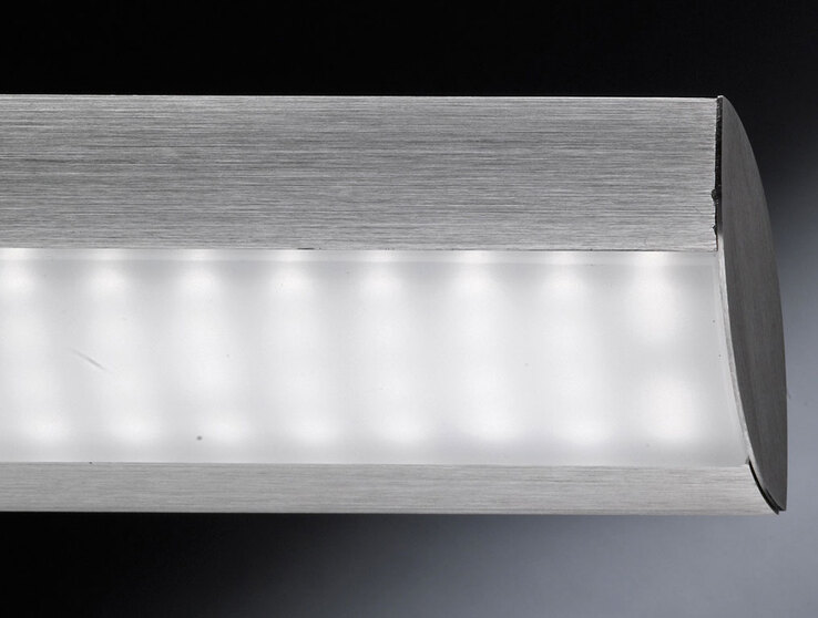 FISCHER & HONSEL LED Wandleuchte BEAT TW 46 x 12 cm nickelfarbig