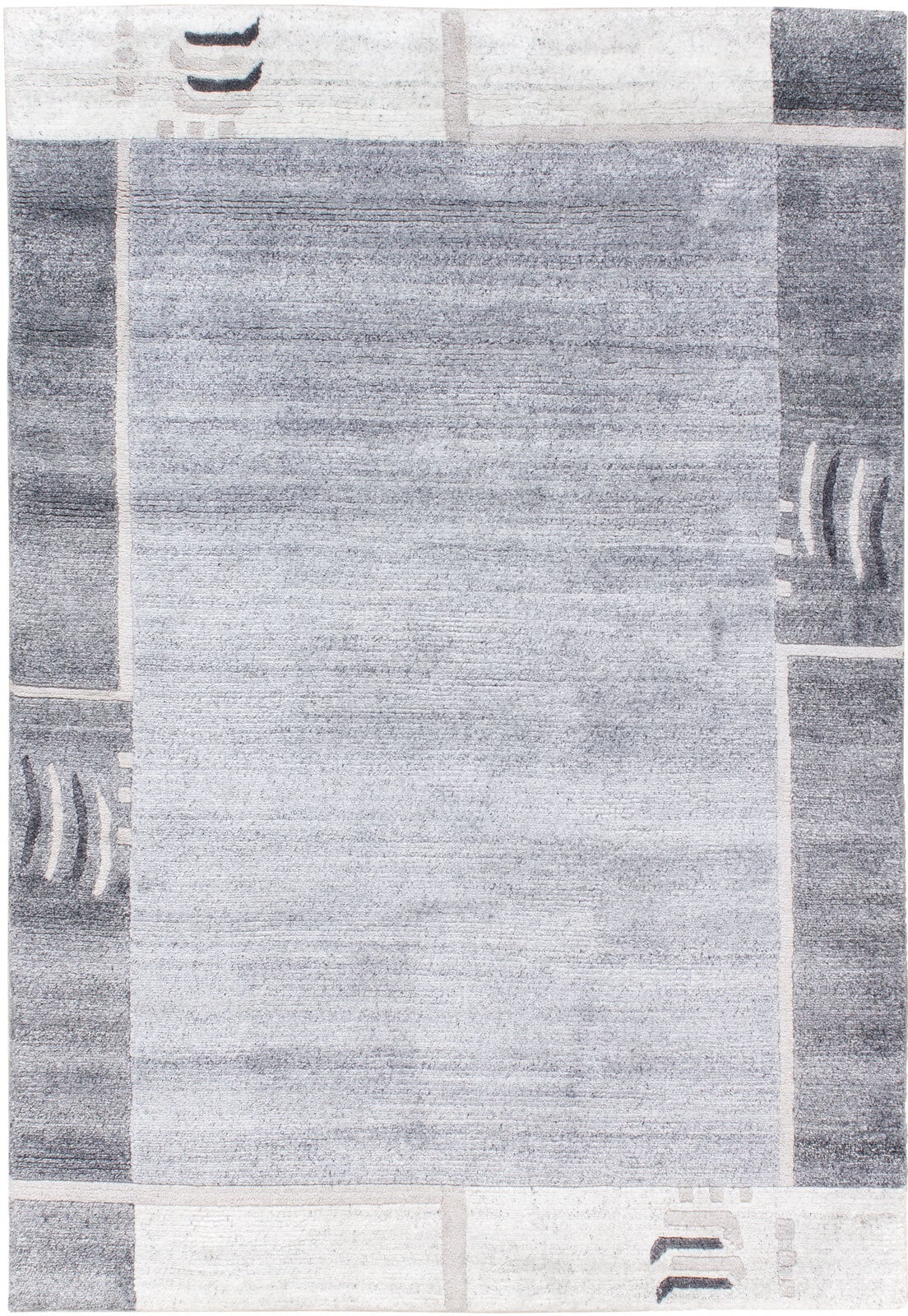 Nepalteppich INDO NEPAL KHANGRI 90 x 160 cm grau