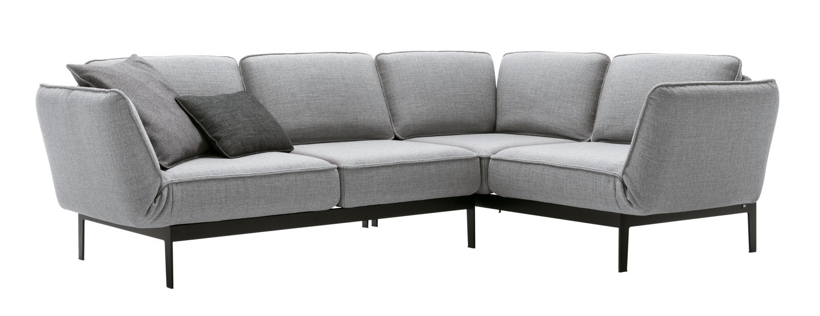 ROLF BENZ Ecksofa MERA 267 x 192 cm Stoffbezug signalgrau