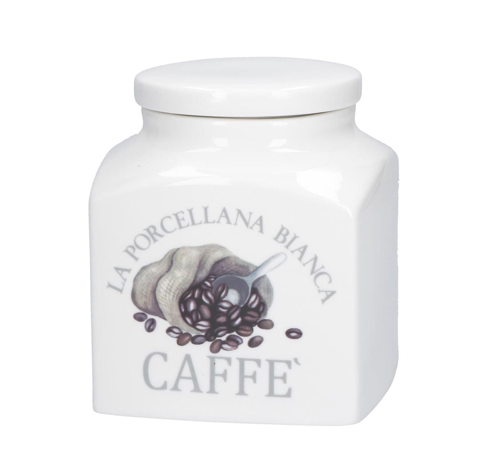 LA PORCELLANA BIANCA Vorratsdose CONSERVA Caffé 1,1 Liter Porzellan weiß 