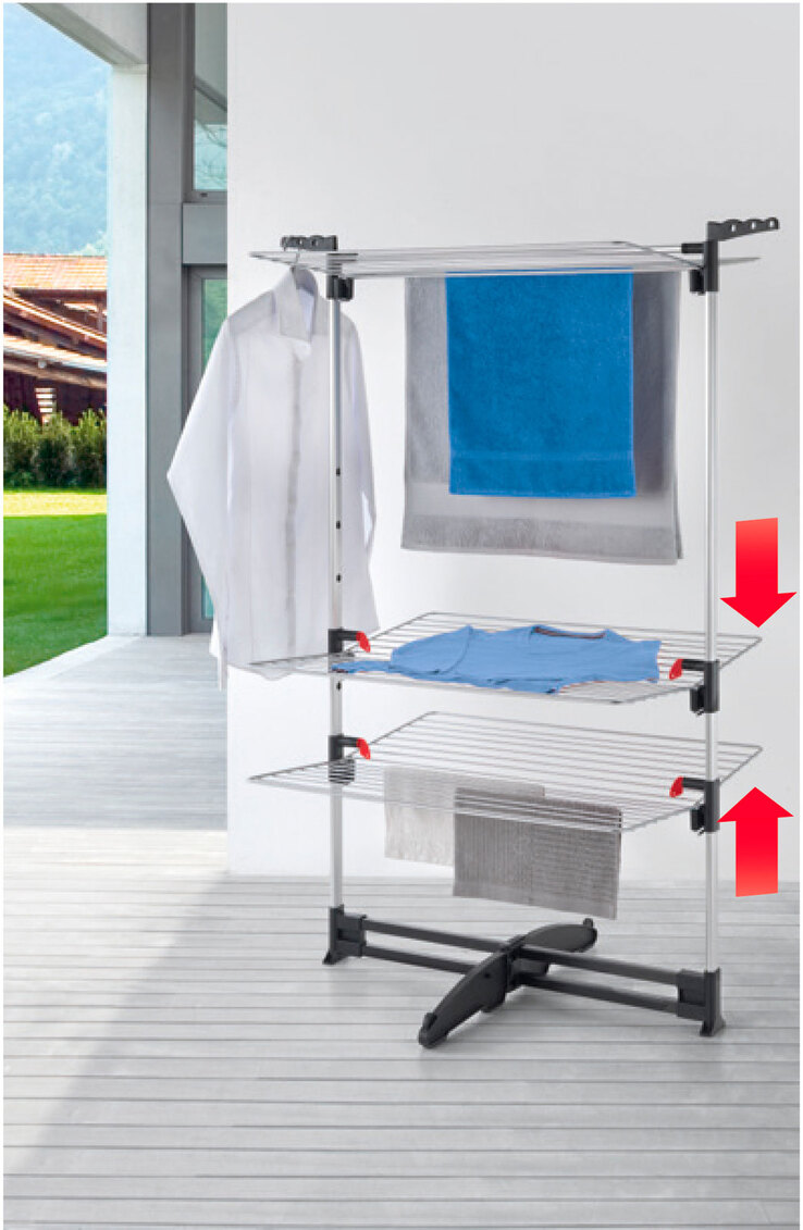 metaltex Wäscheständer CICLONE VARIO silberfarbig