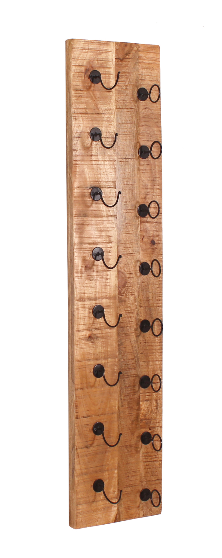 Wand-Weinregal 33 x 148 cm Mangoholz natur