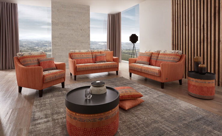 SCHRÖNO Sofa 2,5-Sitzer ANCONA orange