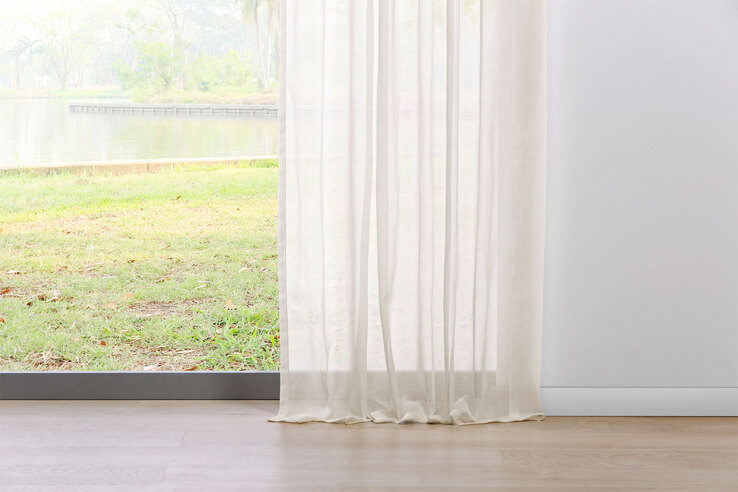 my deco Schlaufenvorhang PURE 135 x 300 cm ecru
