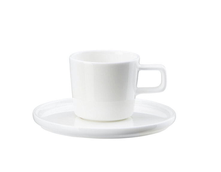 ASA Espressotasse OCO mit Untertasse 6er Set Weiß Keramik