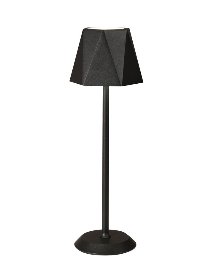 FABAS LUCE Akku LED Tischlampe KATY schwarz