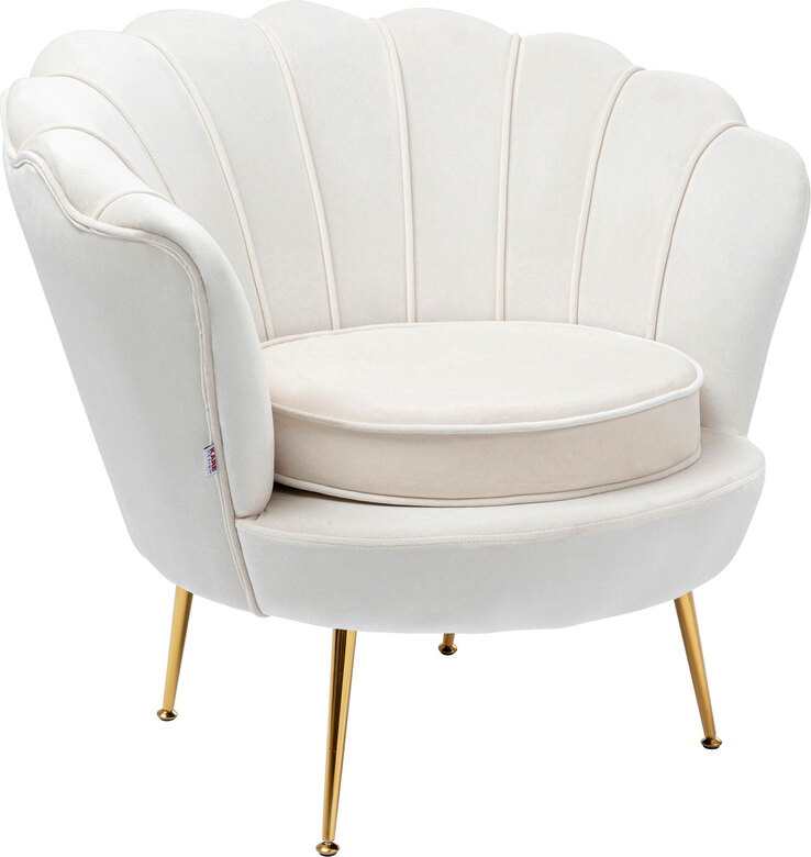 KARE DESIGN Cocktailsessel WATER LILY cremeweiß