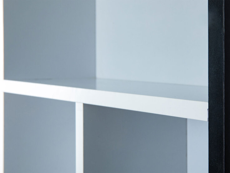 Sammlervitrine PETER 70x70x13 cm Schwarz/Weiß