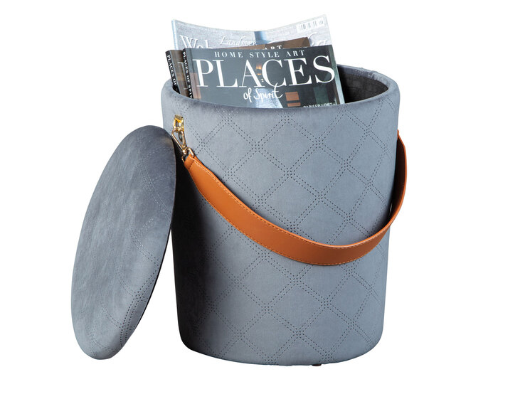 Hocker TINO grau 30 x 38 x 30 cm