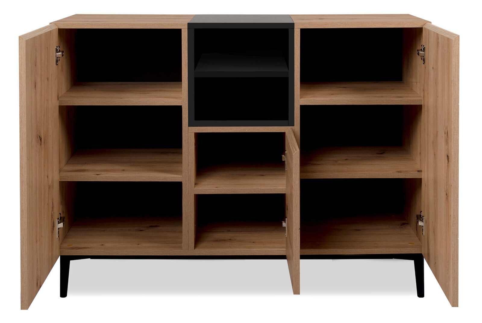 Kommode NOLA 120 x 90 cm Artisan Oak/schwarz