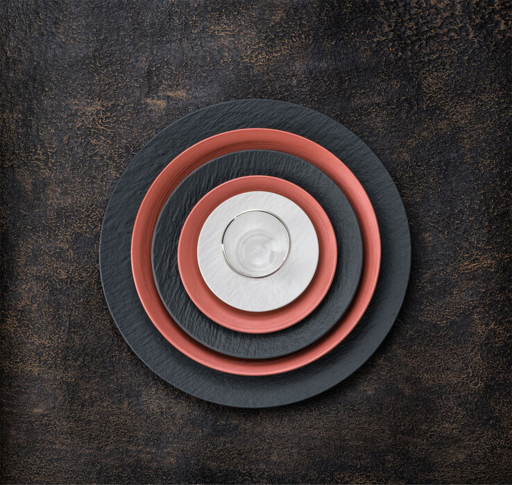 Villeroy & Boch Teller MANUFACTURE ROCK 25 cm Porzellan schwarzgrau