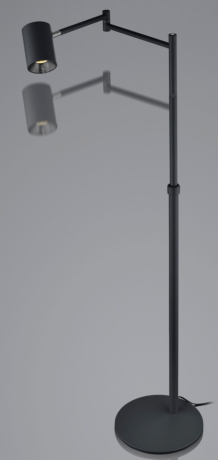 B-LEUCHTEN LED Stehlampe PEPE 133 cm schwarz
