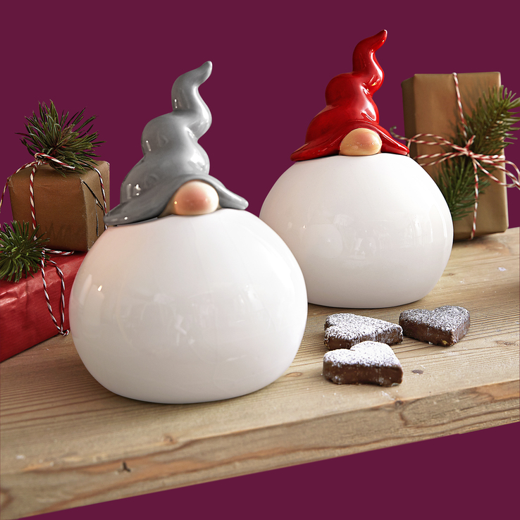 casaNOVA Weihnachtsdeko Gebäckdose WICHTEL 17,8 cm