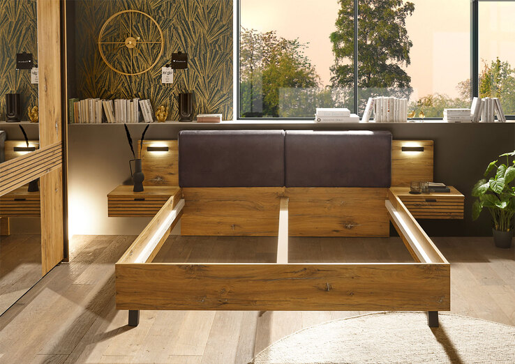 Bettanlage TRATTINO 180 x 200 cm braun/ graphit