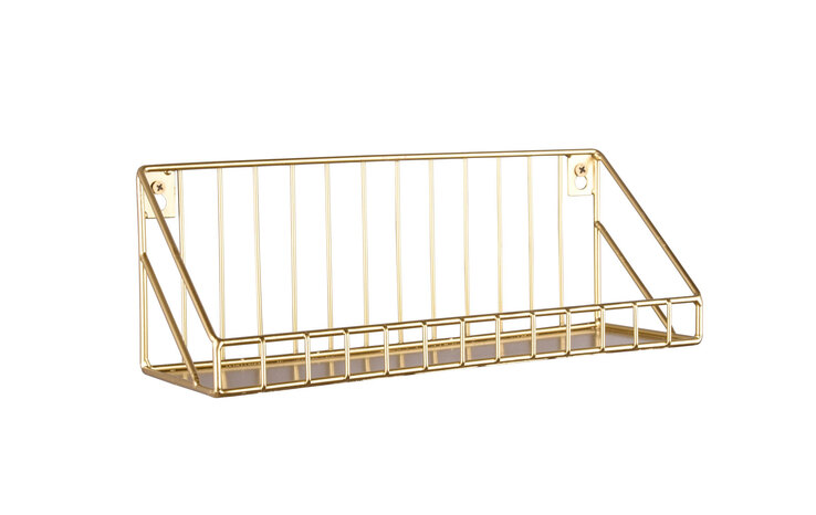Wandregal KATJA 33 x 11 cm goldfarbig