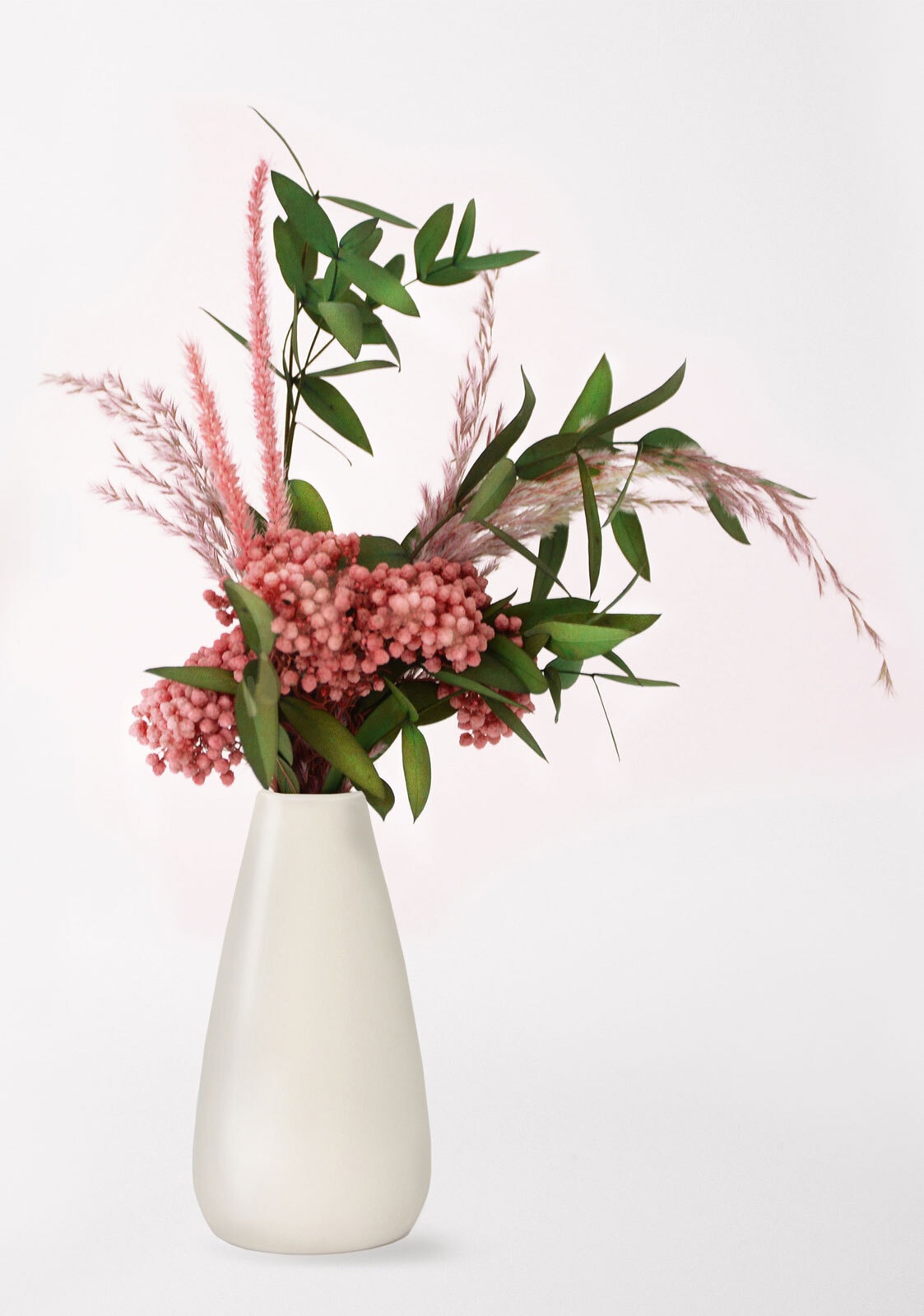 chic.mic Vase mit Trockenblumen PINK MILLET