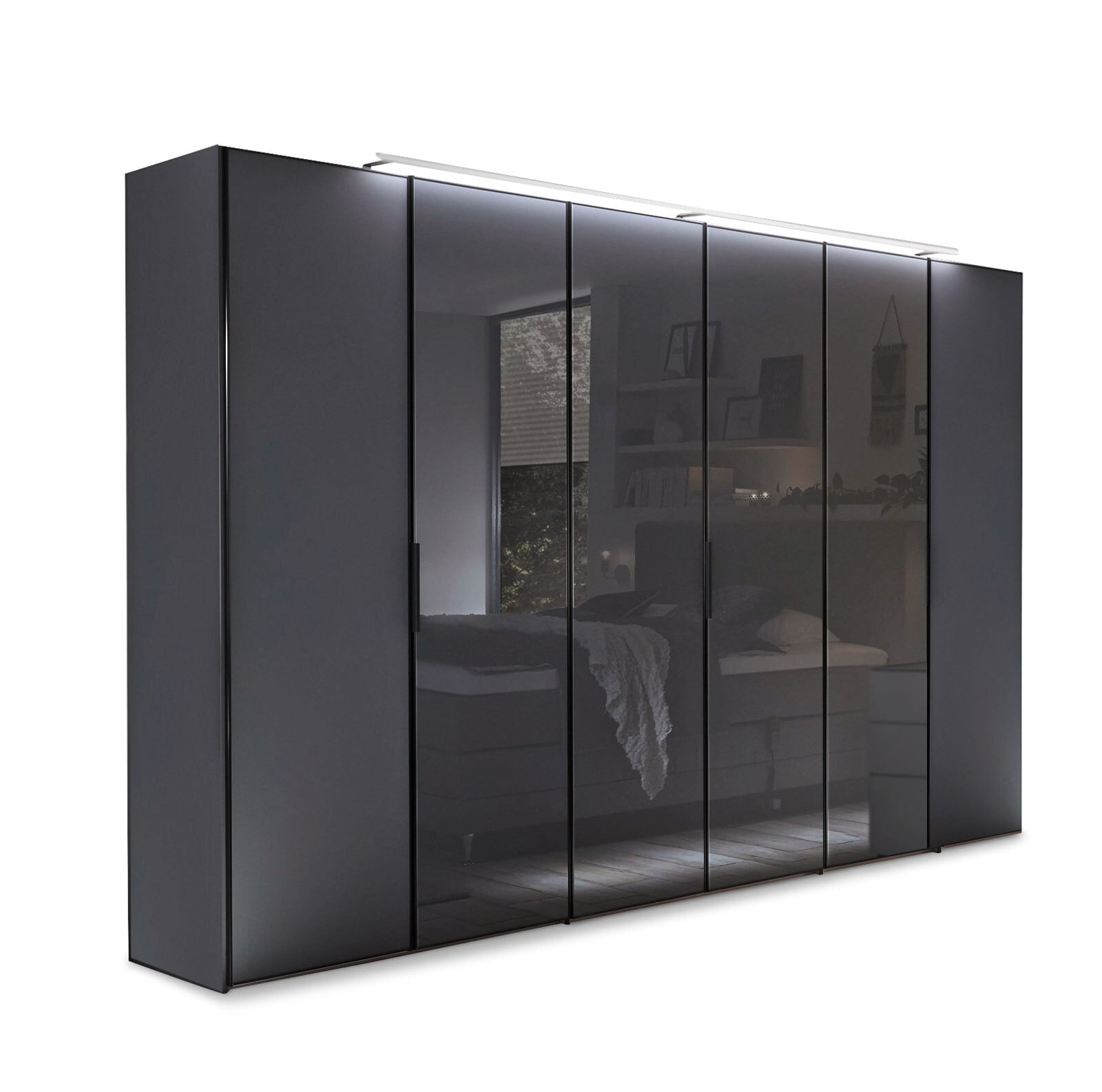 CASAVANTI Kleiderschrank SINEO 298 x 222 cm vulkanschwarz