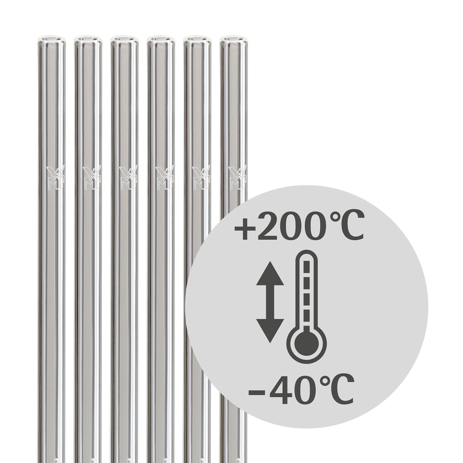 WMF Trinkhalm Set BARIC I 7-teilig Glas